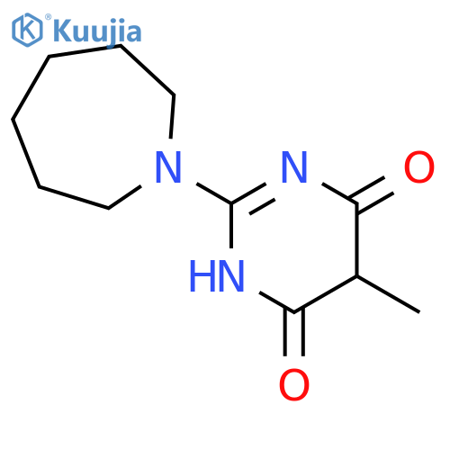 4,6(1H,5H)-Pyrimidinedione, 2-(hexahydro-1H-azepin-1-yl)-5-methyl- structure