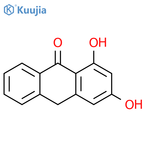 9(10H)-Anthracenone, 1,3-dihydroxy- structure