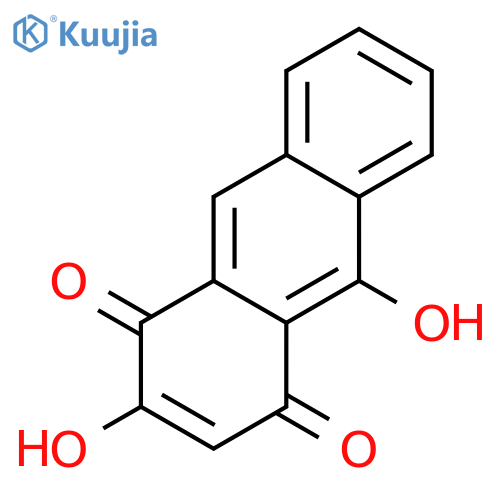 1,4-Anthracenedione, 2,10-dihydroxy- structure