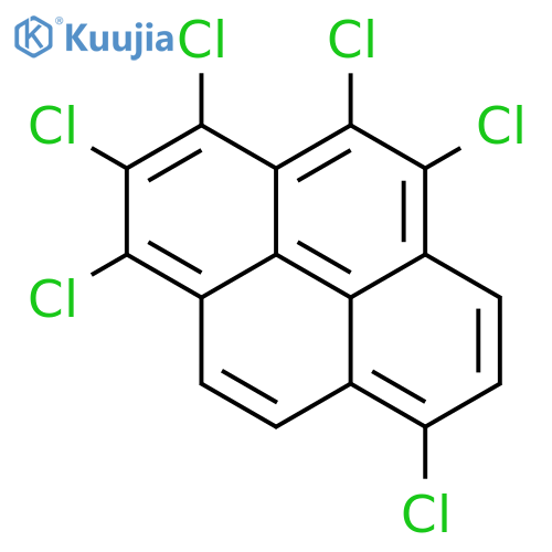 Pyrene, 1,2,3,4,5,8-hexachloro- structure