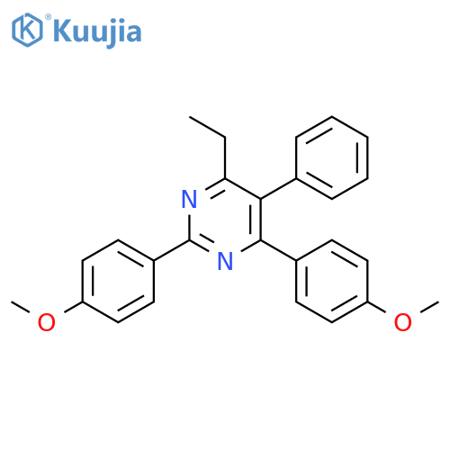 Pyrimidine, 4-ethyl-2,6-bis(4-methoxyphenyl)-5-phenyl- structure