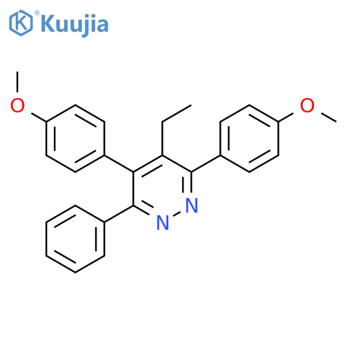 Pyridazine, 4-ethyl-3,5-bis(4-methoxyphenyl)-6-phenyl- structure