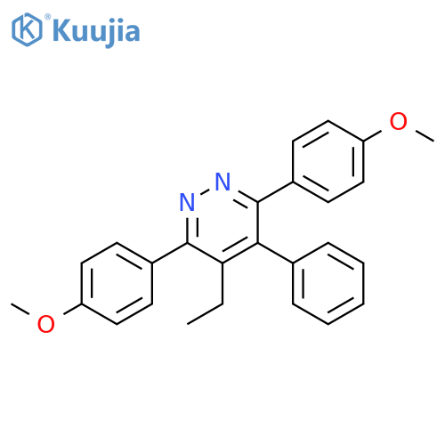 Pyridazine, 4-ethyl-3,6-bis(4-methoxyphenyl)-5-phenyl- structure