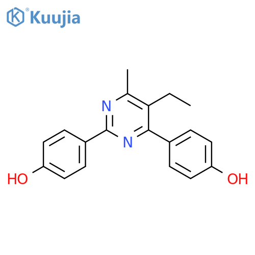 Phenol, 4,4'-(5-ethyl-6-methyl-2,4-pyrimidinediyl)bis- structure