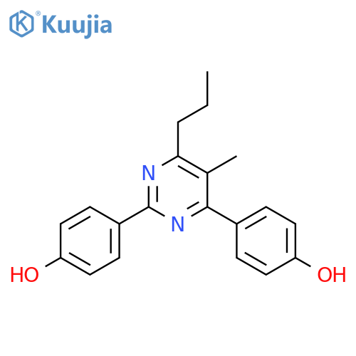 Phenol, 4,4'-(5-methyl-6-propyl-2,4-pyrimidinediyl)bis- structure