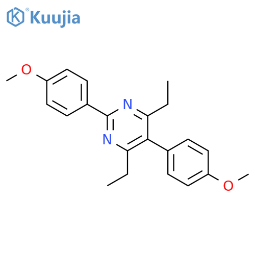 Pyrimidine, 4,6-diethyl-2,5-bis(4-methoxyphenyl)- structure