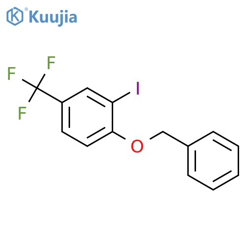 Benzene, 2-iodo-1-(phenylmethoxy)-4-(trifluoromethyl)- structure