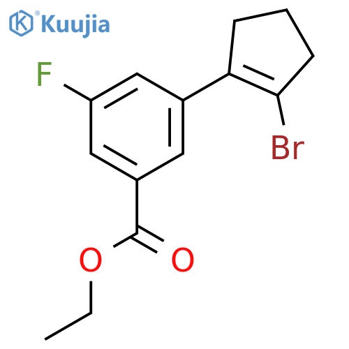 BENZOIC ACID, 3-(2-BROMO-1-CYCLOPENTEN-1-YL)-5-FLUORO-, ETHYL ESTER structure