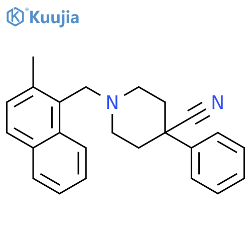 4-Piperidinecarbonitrile, 1-[(2-methyl-1-naphthalenyl)methyl]-4-phenyl- structure
