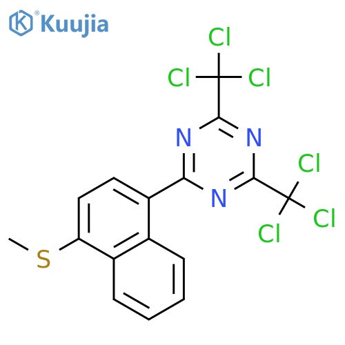 1,3,5-Triazine, 2-[4-(methylthio)-1-naphthalenyl]-4,6-bis(trichloromethyl)- structure