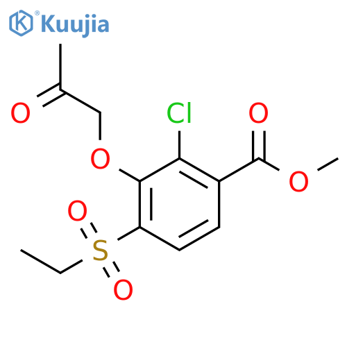 BENZOIC ACID, 2-CHLORO-4-(ETHYLSULFONYL)-3-(2-OXOPROPOXY)-, METHYL ESTER structure