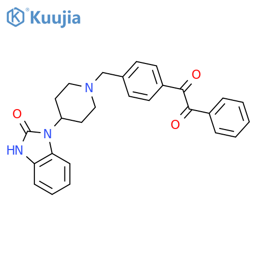 1-(4-{4-(2-Oxo-2,3-dihydro-1H-benzimidazol-1-yl)piperidin-1-ylmethyl}phenyl)-2-phenylethane-1,2-dione structure