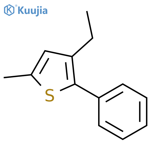 Thiophene, 3-ethyl-5-methyl-2-phenyl- structure