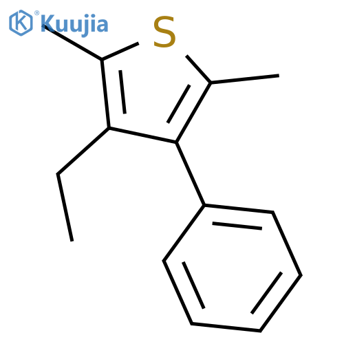 Thiophene, 3-ethyl-2,5-dimethyl-4-phenyl- structure