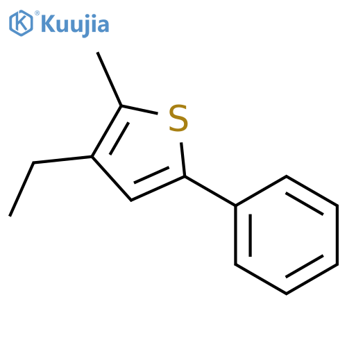 Thiophene, 3-ethyl-2-methyl-5-phenyl- structure