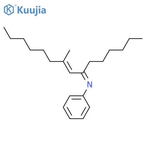 Benzenamine, N-(1-hexyl-3-methyl-2-nonenylidene)- structure