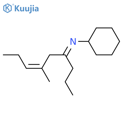 Cyclohexanamine, N-(3-methyl-1-propyl-3-hexenylidene)- structure