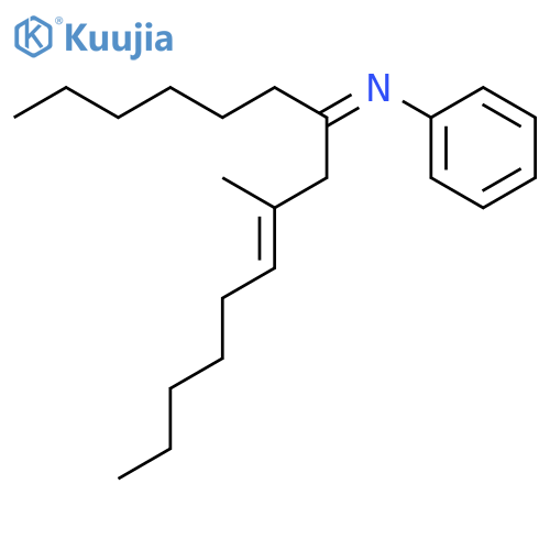 Benzenamine, N-(1-hexyl-3-methyl-3-nonenylidene)- structure