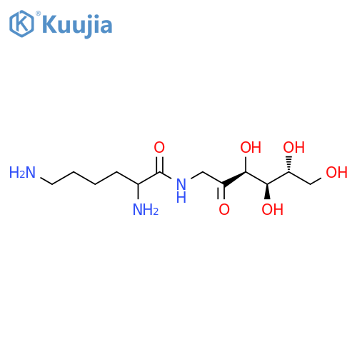 D-FRUCTOSE, 1-DEOXY-1-[(2,6-DIAMINO-1-OXOHEXYL)AMINO]-, (S)- structure