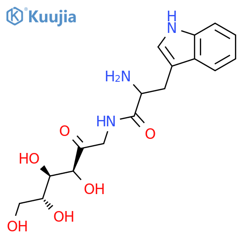 D-FRUCTOSE, 1-[[2-AMINO-3-(1H-INDOL-3-YL)-1-OXOPROPYL]AMINO]-1-DEOXY- structure