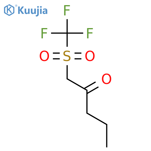 2-Pentanone, 1-[(trifluoromethyl)sulfonyl]- structure