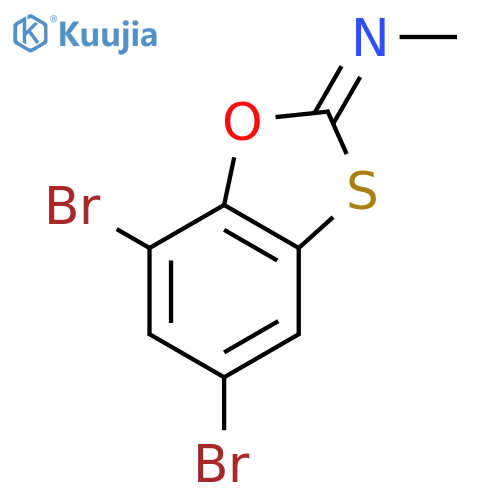 Methanamine, N-(5,7-dibromo-1,3-benzoxathiol-2-ylidene)-, (E)- structure