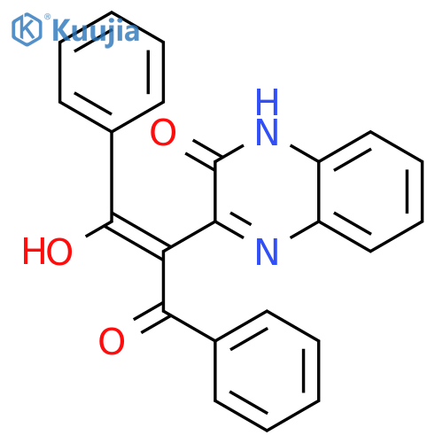 2(1H)-Quinoxalinone, 3-(1-benzoyl-2-hydroxy-2-phenylethenyl)- structure