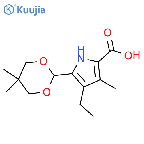 1H-Pyrrole-2-carboxylic acid,5-(5,5-dimethyl-1,3-dioxan-2-yl)-4-ethyl-3-methyl- structure