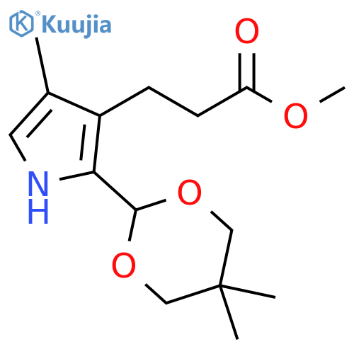 1H-Pyrrole-3-propanoic acid, 2-(5,5-dimethyl-1,3-dioxan-2-yl)-4-methyl-, methyl ester structure