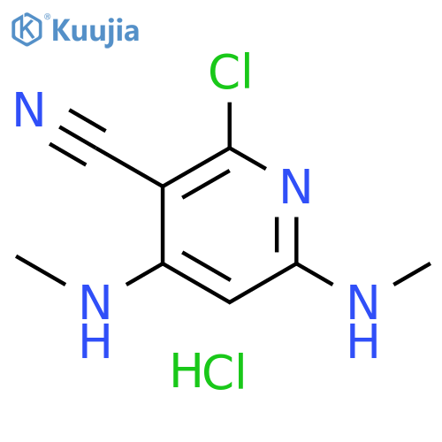 3-Pyridinecarbonitrile, 2-chloro-4,6-bis(methylamino)-,monohydrochloride structure