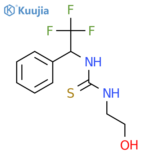 Thiourea, N-(2-hydroxyethyl)-N'-(2,2,2-trifluoro-1-phenylethyl)- structure