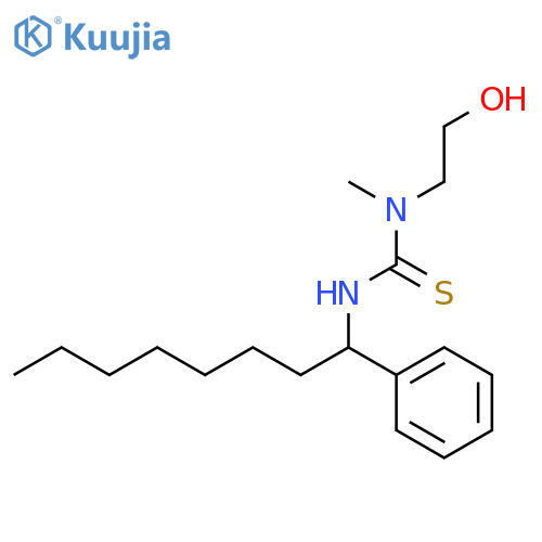 Thiourea, N-(2-hydroxyethyl)-N-methyl-N'-(1-phenyloctyl)- structure