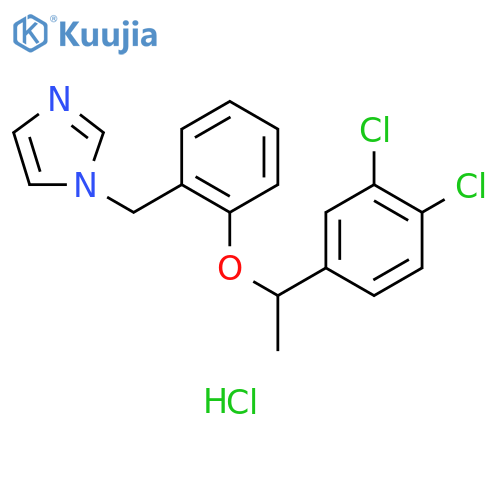 1H-Imidazole, 1-[[2-[1-(3,4-dichlorophenyl)ethoxy]phenyl]methyl]-, hydrochloride (1:1) structure