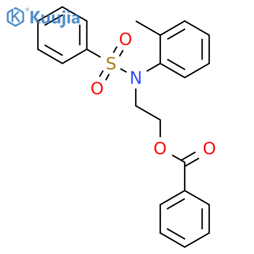 Benzenesulfonamide, N-[2-(benzoyloxy)ethyl]-N-(2-methylphenyl)- structure