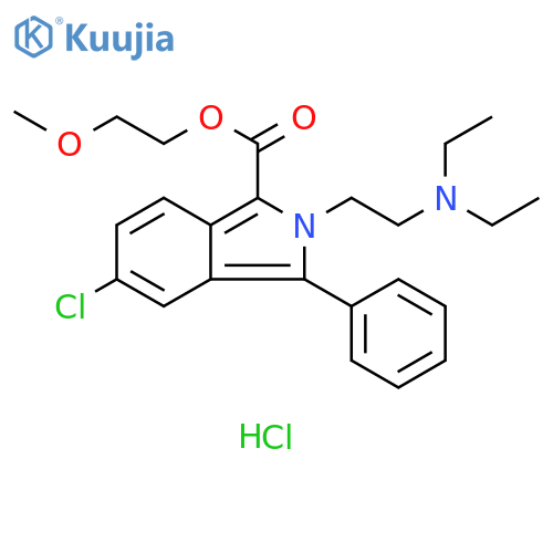 2H-Isoindole-1-carboxylic acid, 5-chloro-2-[2-(diethylamino)ethyl]-3-phenyl-, 2-methoxyethyl ester, hydrochloride (1:1) structure