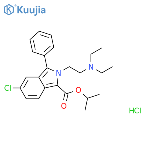 2H-Isoindole-1-carboxylic acid, 5-chloro-2-[2-(diethylamino)ethyl]-3-phenyl-, 1-methylethyl ester, hydrochloride (1:1) structure
