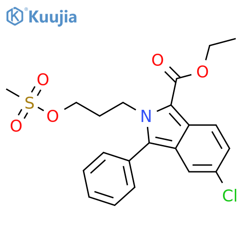 2H-Isoindole-1-carboxylic acid,5-chloro-2-[3-[(methylsulfonyl)oxy]propyl]-3-phenyl-, ethyl ester structure
