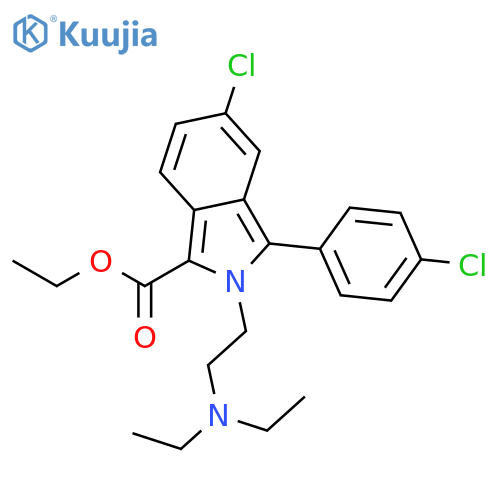 2H-Isoindole-1-carboxylicacid, 5-chloro-3-(4-chlorophenyl)-2-[2-(diethylamino)ethyl]-, ethyl ester structure