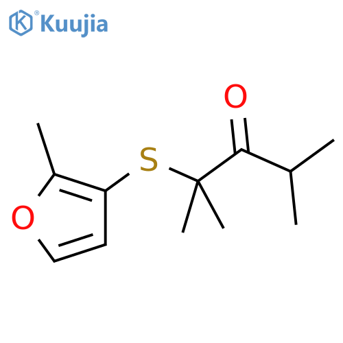 3-Pentanone, 2,4-dimethyl-2-[(2-methyl-3-furanyl)thio]- structure
