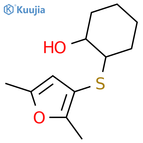 Cyclohexanol, 2-[(2,5-dimethyl-3-furanyl)thio]-, trans- structure