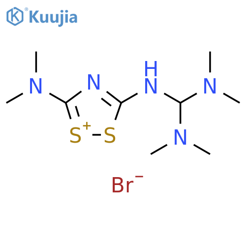 1,2,4-Dithiazol-1-ium,3-[[bis(dimethylamino)methyl]amino]-5-(dimethylamino)-, bromide structure