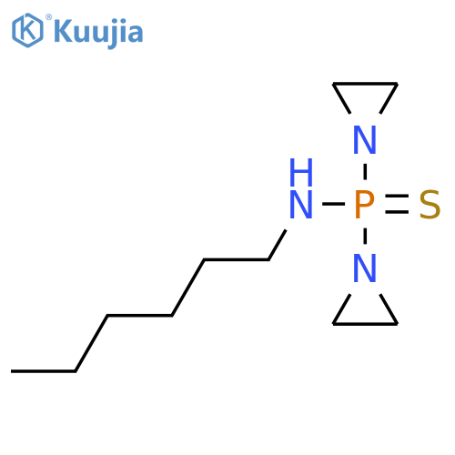 Phosphinothioic amide, P,P-bis(1-aziridinyl)-N-hexyl- structure