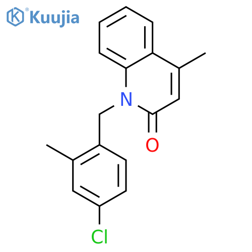 2(1H)-Quinolinone, 1-[(4-chloro-2-methylphenyl)methyl]-4-methyl- structure