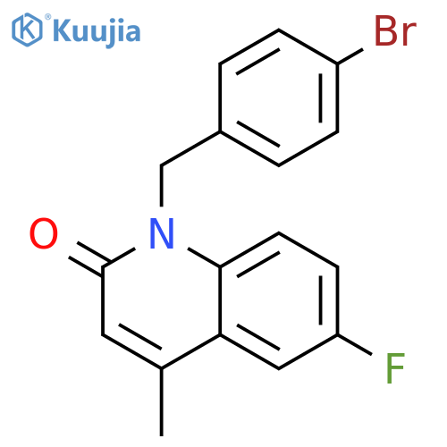 2(1H)-Quinolinone, 1-[(4-bromophenyl)methyl]-6-fluoro-4-methyl- structure