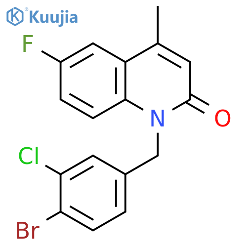 2(1H)-Quinolinone,1-[(4-bromo-3-chlorophenyl)methyl]-6-fluoro-4-methyl- structure