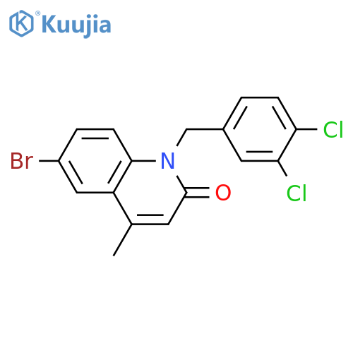 2(1H)-Quinolinone, 6-bromo-1-[(3,4-dichlorophenyl)methyl]-4-methyl- structure