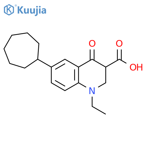 3-Quinolinecarboxylic acid,6-cycloheptyl-1-ethyl-1,2,3,4-tetrahydro-4-oxo- structure