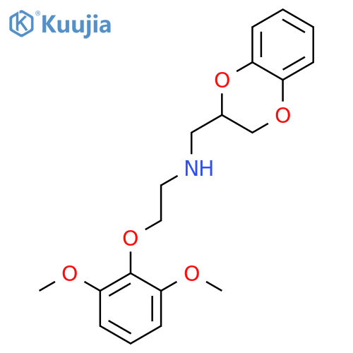 1,4-Benzodioxin-2-methanamine,N-[2-(2,6-dimethoxyphenoxy)ethyl]-2,3-dihydro- structure