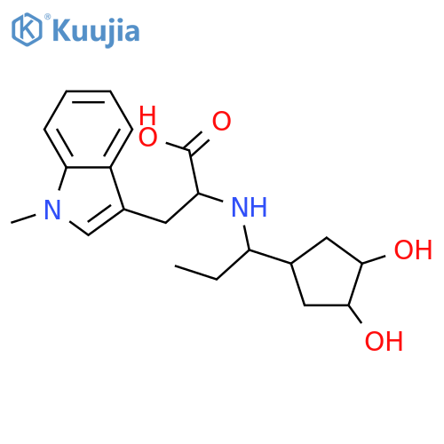 L-Tryptophan, N-[1-(3,4-dihydroxycyclopentyl)propyl]-1-methyl- structure