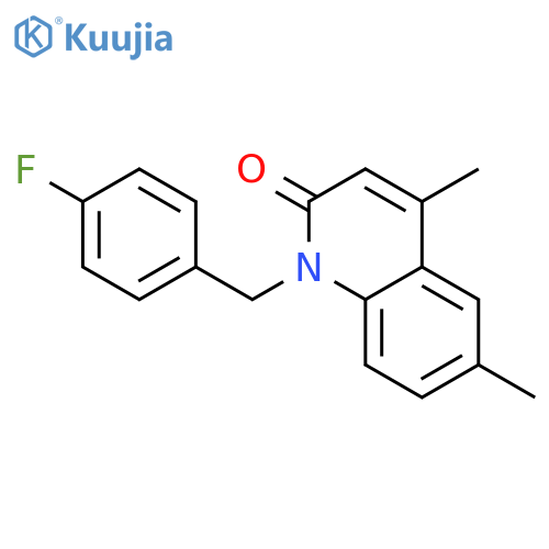 2(1H)-Quinolinone, 1-[(4-fluorophenyl)methyl]-4,6-dimethyl- structure